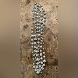 Premier Designs Silver Statement Necklace with Pearls